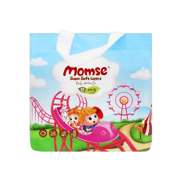 MOMSE BABY PANTS M-3 6-11 KG 32PCS - Nazar Jan's Supermarket