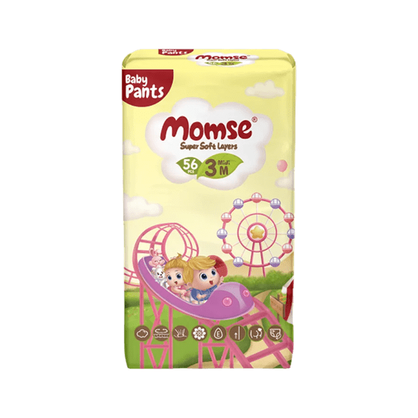 MOMSE BABY PANTS M-3 6-11 KG 56PCS - Nazar Jan's Supermarket