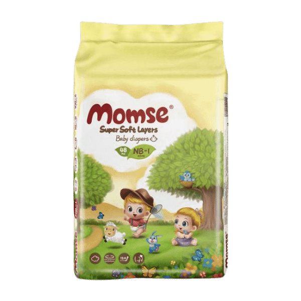 MOMSE DIAPERS ECONOMY PACK NEWBORN 1 48PCS - Nazar Jan's Supermarket