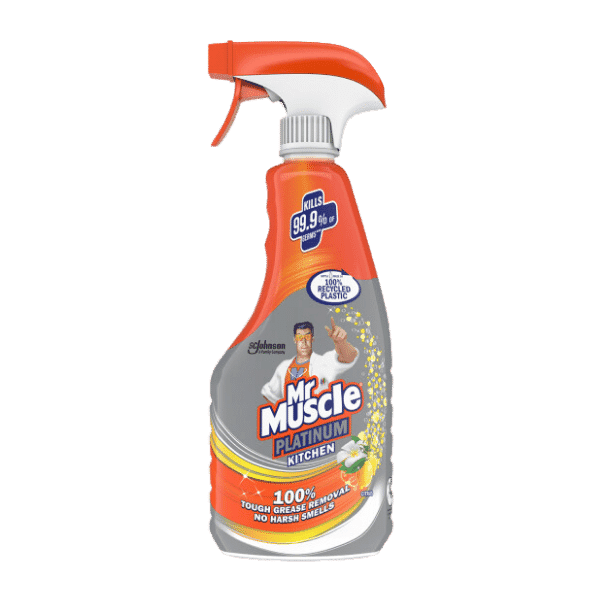 MR MUSCLE PLATINUM KITCHEN CLEANER SPRAY 500ML - Nazar Jan's Supermarket