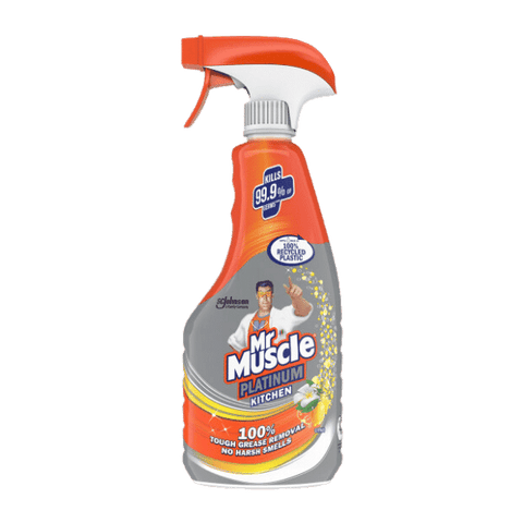 MR MUSCLE PLATINUM KITCHEN CLEANER SPRAY 500ML - Nazar Jan's Supermarket