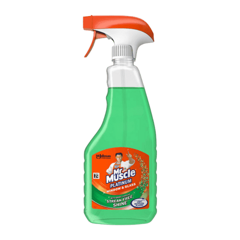 MR MUSCLE PLATINUM WINDOW & GLASS Cleaning SPRAY 500ML - Nazar Jan's Supermarket