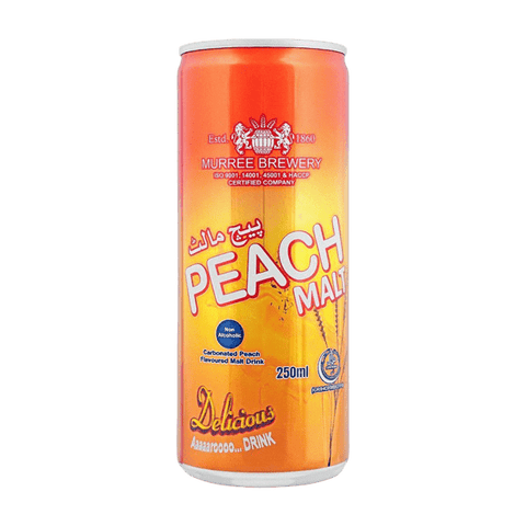 MURREE BREWERY PEACH MALT CAN 250ML - Nazar Jan's Supermarket