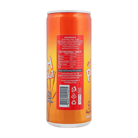 MURREE BREWERY PEACH MALT CAN 250ML - Nazar Jan's Supermarket