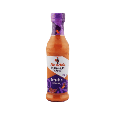 NANDOS PERI-PERI SAUCE GARLIC MEDIUM 250G - Nazar Jan's Supermarket
