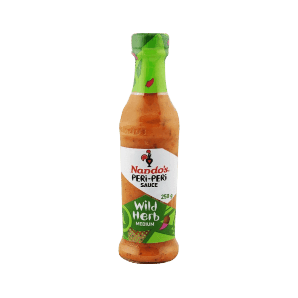 NANDOS PERI-PERI SAUCE WILD HERB MEDIUM 250GM - Nazar Jan's Supermarket