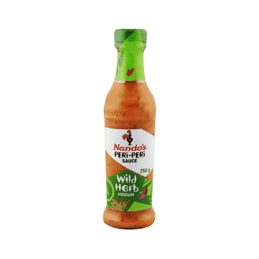 NANDOS PERI-PERI SAUCE WILD HERB MEDIUM 250GM - Nazar Jan's Supermarket
