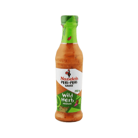 NANDOS PERI-PERI SAUCE WILD HERB MEDIUM 250GM - Nazar Jan's Supermarket