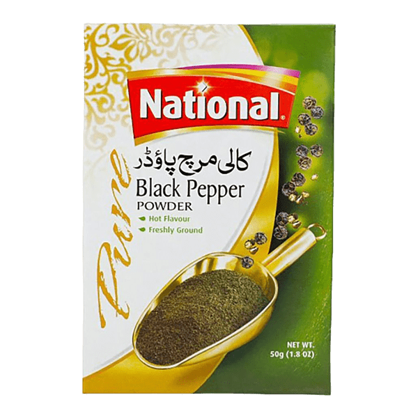 NATIONAL BLACK PEPPER POWDER 50G - Nazar Jan's Supermarket