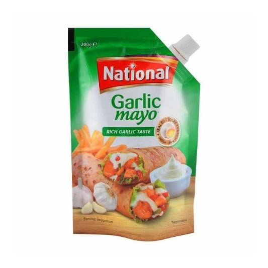NATIONAL GARLIC MAYO RICH TASTE 200GM - Nazar Jan's Supermarket