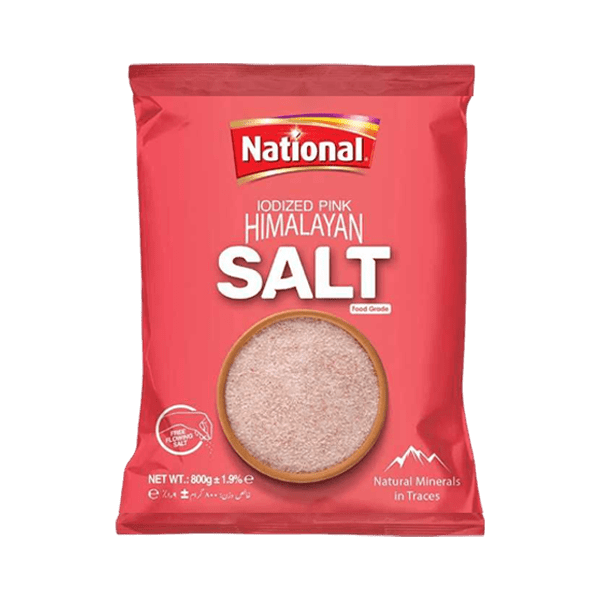 NATIONAL IODIZED PINK HIMALAYAN SALT 800GM - Nazar Jan's Supermarket