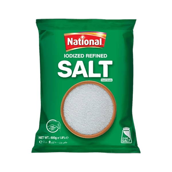 NATIONAL IODIZED REFINED SALT 800GM – Nazar Jan's Supermarket