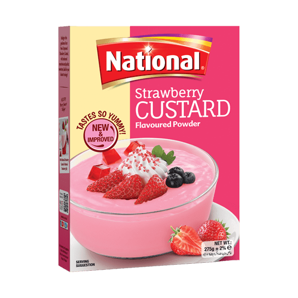 NATIONAL STRAWBERRY CUSTARD 120GM - Nazar Jan's Supermarket