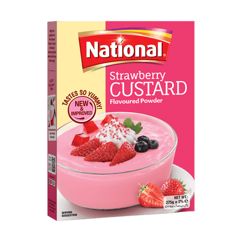 NATIONAL STRAWBERRY CUSTARD 120GM - Nazar Jan's Supermarket