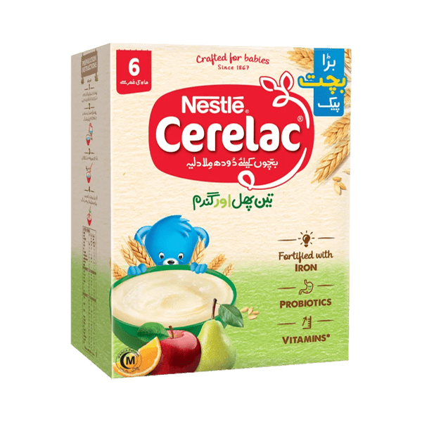 NESTLE CERELAC 3-FRUITS & WHEAT 750G - Nazar Jan's Supermarket