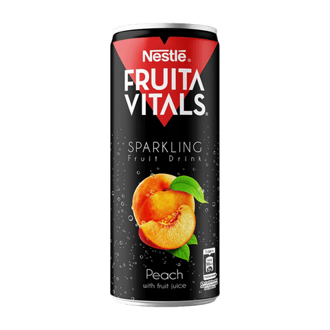 NESTLE FRUITA VITALS SPARKLING PEACH CAN 250ML - Nazar Jan's Supermarket