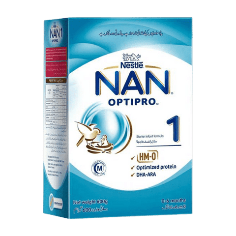 NESTLE NAN 1 OPTIPRO 0-6 MONTHS 600GM - Nazar Jan's Supermarket