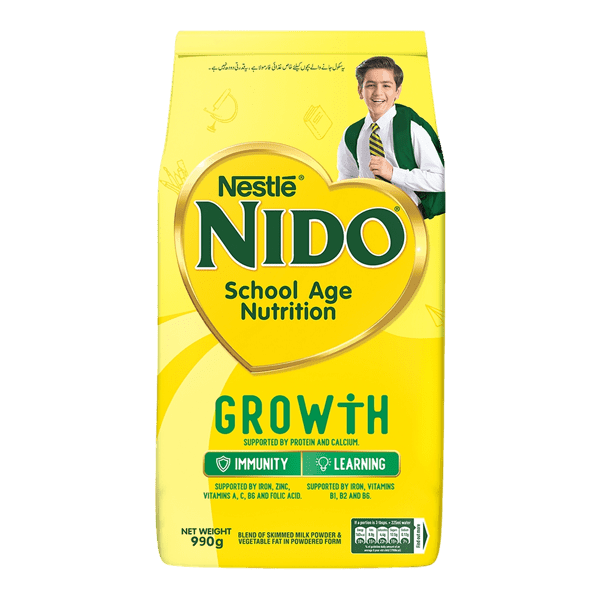 NESTLE NIDO SCHOOL AGE NUTRITION GROWTH 990G - Nazar Jan's Supermarket