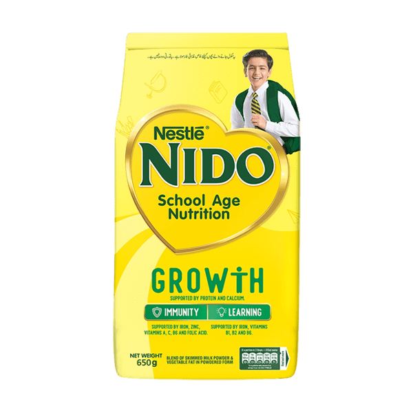 NESTLE NIDO SCHOOL AGE NUTRITION POWDER 650G - Nazar Jan's Supermarket