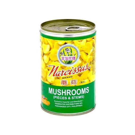 NIRCISSUS MUSHROOM PIECES & STEMS TIN 380G - Nazar Jan's Supermarket