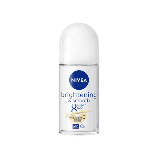 NIVEA BRIGHTENING & SMOOTH DEODORANT ROLL ON 50ML - Nazar Jan's Supermarket