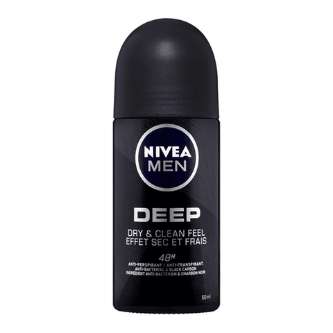 NIVEA MEN DEEP DRY & CLEAN ROLL ON 50ML - Nazar Jan's Supermarket