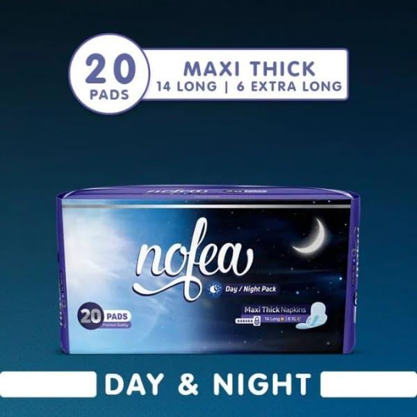 NOFEA DAY/NIGHT MAXI THICK 14 LONG 20 PADS - Nazar Jan's Supermarket