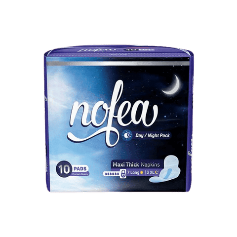 NOFEA DAY/NIGHT MAXI THICK NAPKINS 7LONG 10PADS - Nazar Jan's Supermarket