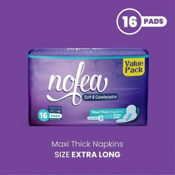 NOFEA MAXI NAPKIN EXTRA LONG 16 PADS - Nazar Jan's Supermarket