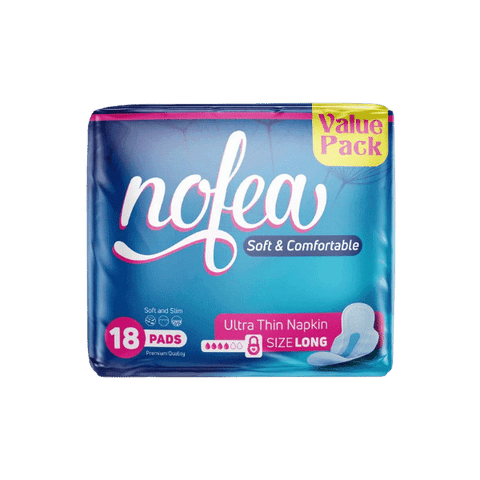 NOFEA ULTRA THIN NAPKIN LONG SIZE 18PADS - Nazar Jan's Supermarket