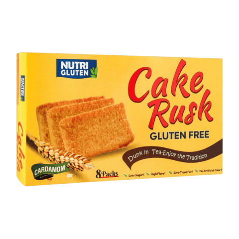 NUTRI GLUTEN FREE CAKE RUSK CARDAMOM 160GM - Nazar Jan's Supermarket