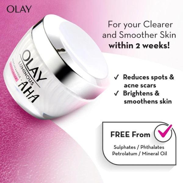 Olay Luminous Niacinamide+AHA Moisturiser Cream 50g - Nazar Jan's Supermarket