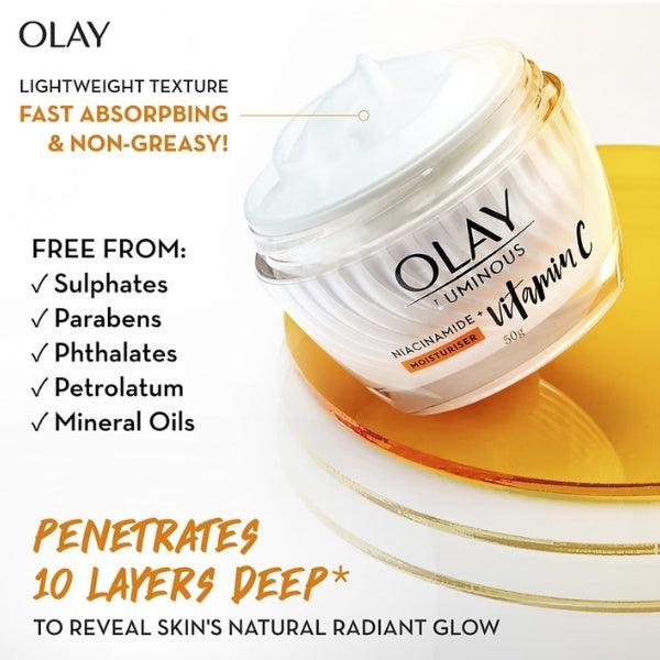 Olay Luminous Niacinamide+Vitamin C Moisturiser Cream 50g - Nazar Jan's Supermarket