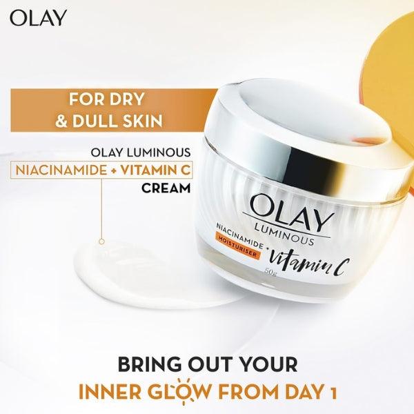 Olay Luminous Niacinamide+Vitamin C Moisturiser Cream 50g - Nazar Jan's Supermarket