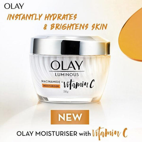 Olay Luminous Niacinamide+Vitamin C Moisturiser Cream 50g - Nazar Jan's Supermarket