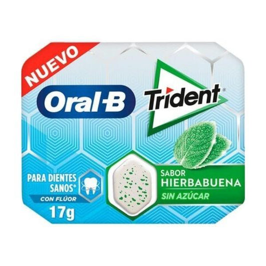 ORAL-B TRIDENT SPEARMINT FLAVOUR GUM 10PCS 17G - Nazar Jan's Supermarket