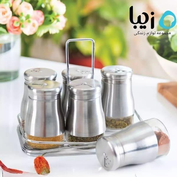 OZIBA SET OF STEEL SPICE CONTAINER HOMANTOUS 6PCS - Nazar Jan's Supermarket