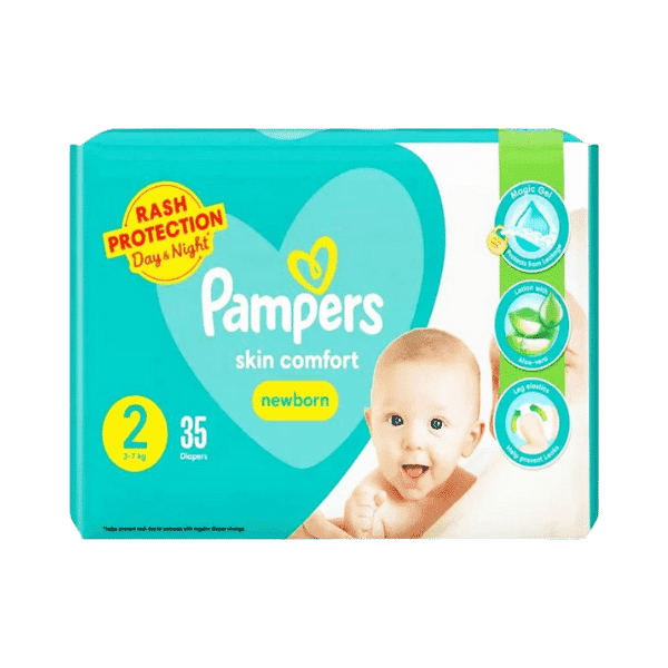 PAMPERS PANTS BABY DIAPERS NEWBORN 2 35PCS - Nazar Jan's Supermarket