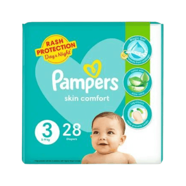 PAMPERS PANTS SKIN COMFORT 3 - 28 DIAPERS - Nazar Jan's Supermarket