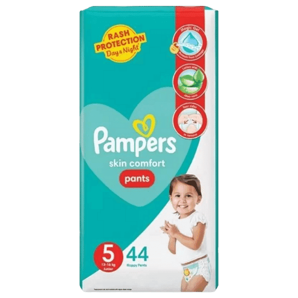 PAMPERS PANTS SKIN COMFORT JUNIOR 5 - 44 PANTS - Nazar Jan's Supermarket