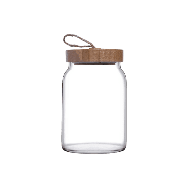 PASABAHCE WOODY GLASS JAR WITH LID - Nazar Jan's Supermarket