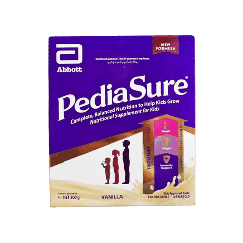 PEDIASURE COMPLETE NUTRITIONAL SUPPLEMENT VANILLA 200GM - Nazar Jan's Supermarket