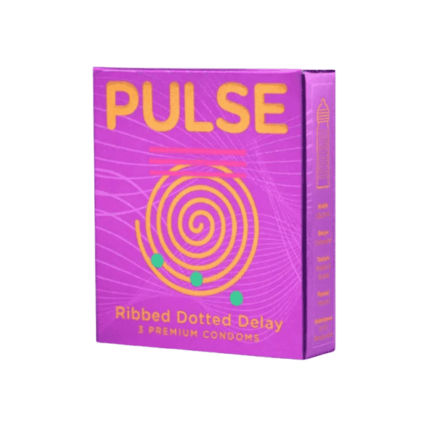 PULSE RIBBED DOTTED DELAY CONDOMS 3PCS - Nazar Jan's Supermarket