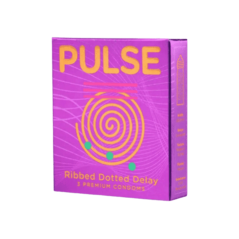 PULSE RIBBED DOTTED DELAY CONDOMS 3PCS - Nazar Jan's Supermarket