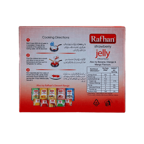 RAFHAN STRAWBERRY JELLY POWDER 80GM - Nazar Jan's Supermarket