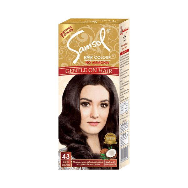 Samsul Color SAMSOL HAIR COLOUR DARK BROWN 43 50ML – Nazar Jan's Supermarket