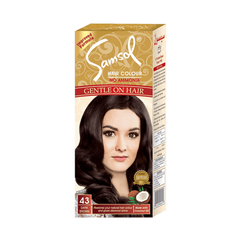 SAMSOL HAIR COLOUR DARK BROWN 43 50ML - Nazar Jan's Supermarket