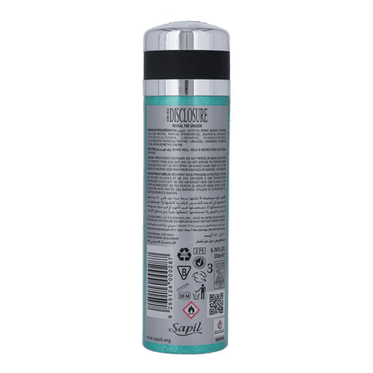 SAPIL DISCLOSURE DEODORANT BODY SPRAY 200ML - Nazar Jan's Supermarket