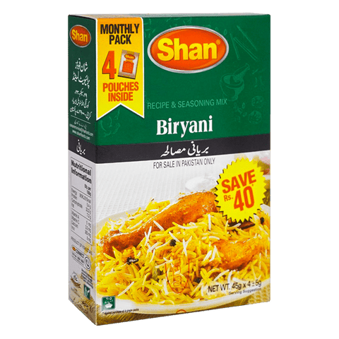 SHAN BIRYANI 4 PACKS 45GM - Nazar Jan's Supermarket