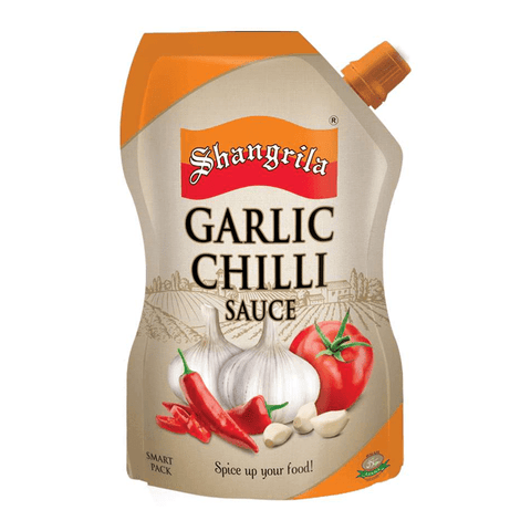 SHANGRILA GARLIC CHILLI SAUCE 400GM POUCH - Nazar Jan's Supermarket